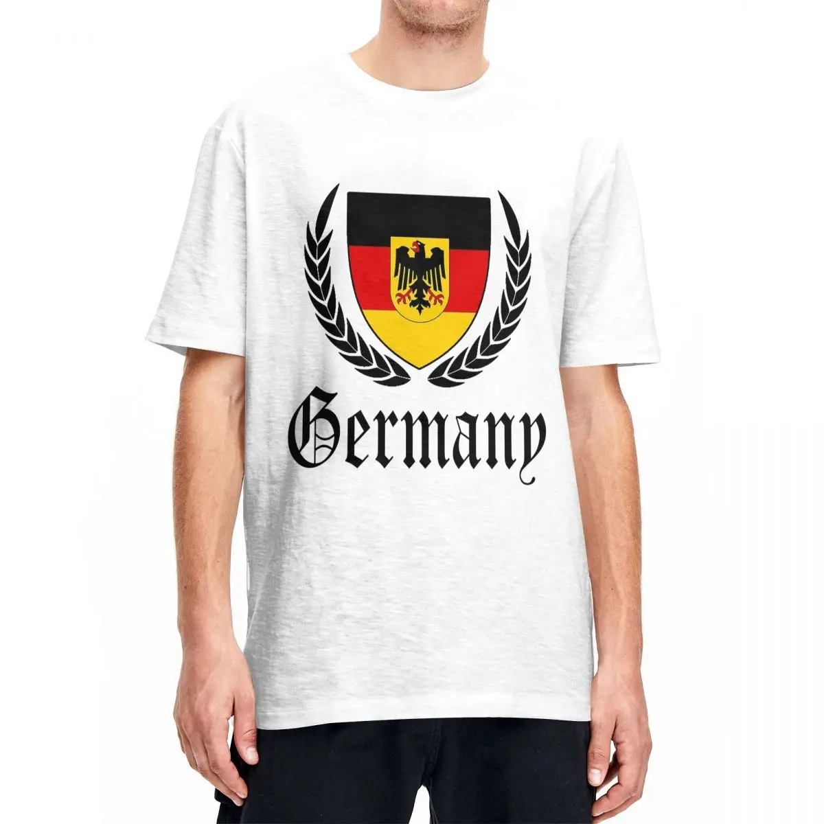 Men's Germany Flag Eagle T-Shirts German Cotton Top Tees Summer Y2K Retro Short-Sleeve T Shirt O Neck Tee Shirt Big Size 5XL 6XL