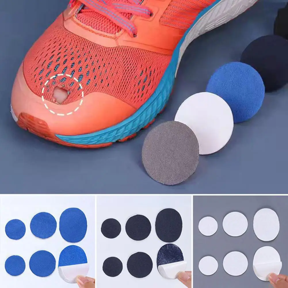 Easy to Use Shoe Hole Patch 6pcs Shoe Hole Patch Kit Self-adhesive Wear Resistant Repair Stickers Universal Round for Sports