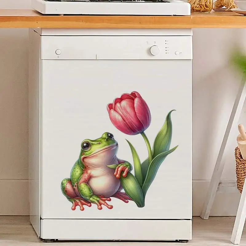 Funny Frog Sticker Toilet Lid Decal Waterproof WC Door Sticker Removable Self-Adhesive Decor  Household Stickers S269