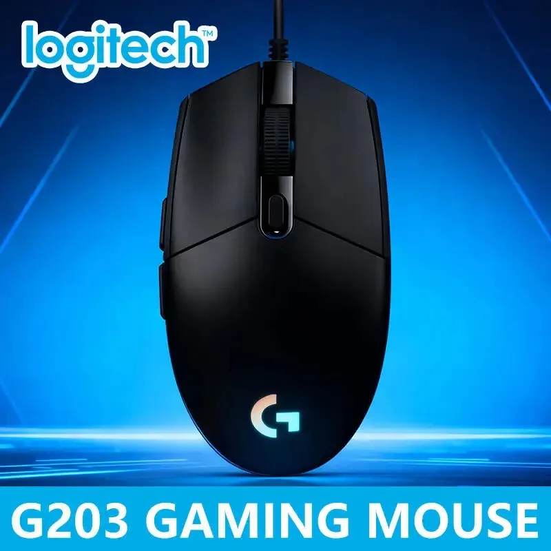 

Logitech G203 wired gaming mouse +MX3S 8000 DPI,LightSYNC RGB (16.8M color),6 programmable buttons,1ms response for gaming