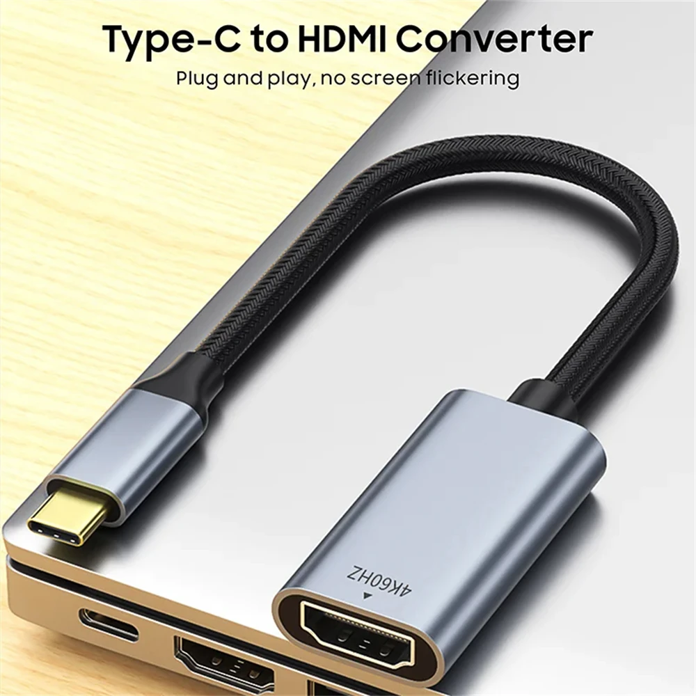 Vothoon USB C to HDMI Adapter Cable 4K 60Hz USB Type C to HDMI Adapter for Laptop MacBook Pro Air Dell XPS Surface iPad Pro etc