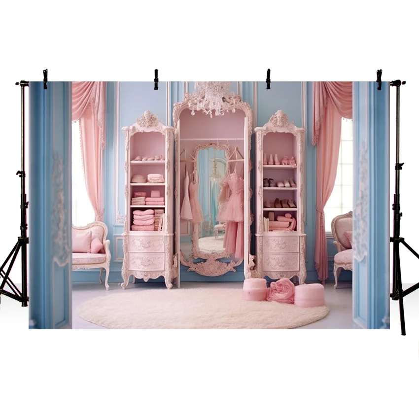 Фон для фотосъемки Mehofond, розовый гардероб, платье принцессы, для дня рождения, Фотофон для фотостудии