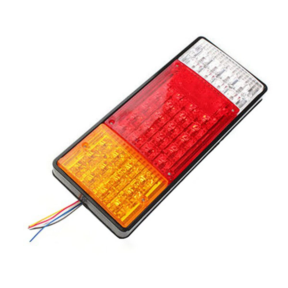 2Pcs Waterproof 12V Taillights Car Truck RV Van Bus Rear Tail Trailer Lights Signal Indicator Brake Stop Reverse Lamp