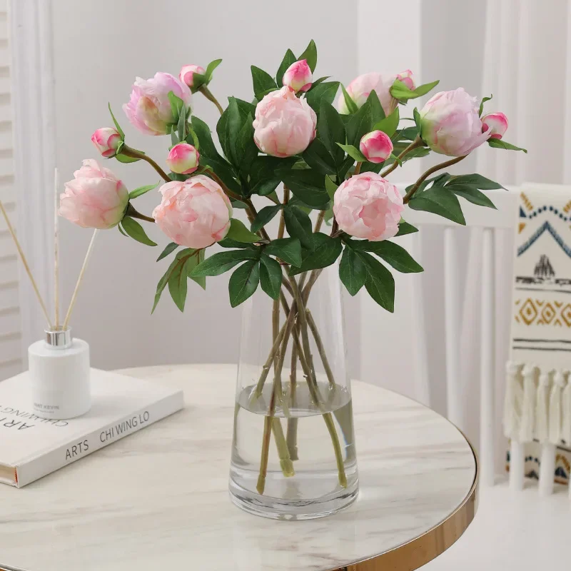 1Pc Artificial Flowers Bouquet Beautiful Silk Peony Wedding Home Table Decor Arrange Fake Plants Valentine's Day Present Cheap