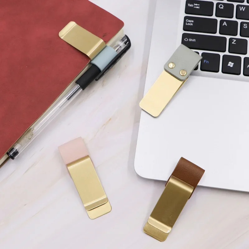 Personalized Metal Pen Clip for Notebooks Portable Anti Lost Pen Holder Sleeve Stationery Storage Accessory for Daily Use
