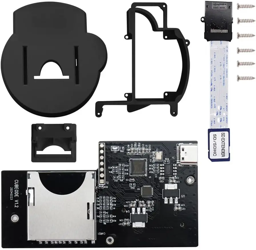 محاكي محرك الأقراص الضوئية متوافق مع CUBEODE V1.2، محول بلاستيكي (مجموعة سوداء)