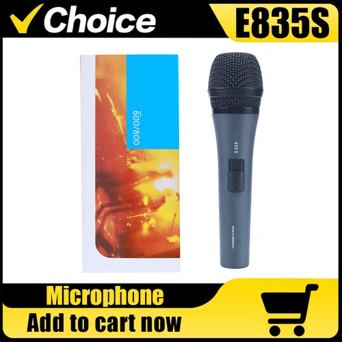 E835S E835 micrófono de mano con cable Vocal dinámico profesional para transmisión en vivo Karaoke actuaciones en escenario grabación de estudio