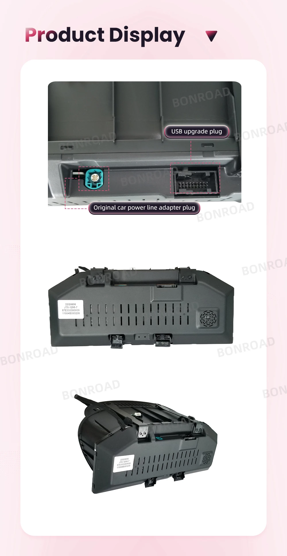 BONROAD 12,3 zoll Auto LCD Digital Instrument Cluster Für BMW X5 X6 E70 E71 CCC CIC 1920*720P Dashboard Tacho Display – Detail 9