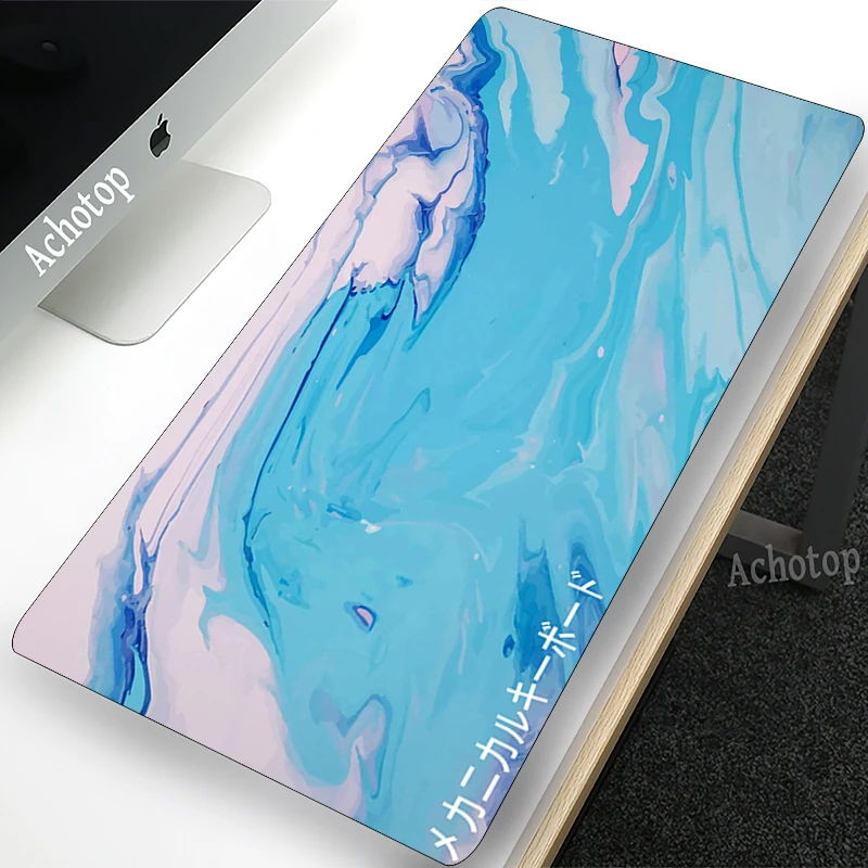 

Blue Strata Liquid Off Large Mousepad Gamer PC Gaming XL Mouse Pad Computer Keyboard Laptop Mousepad Mause Art Office Desk Mat