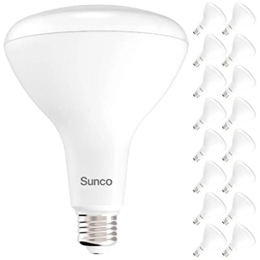 

Sunco 16 Pack BR40 LED Light Bulbs, Indoor Flood Lights, Recessed Can Light Bulb, 1400 LM, 17W 100W Equivalent,, Dimmable, E26