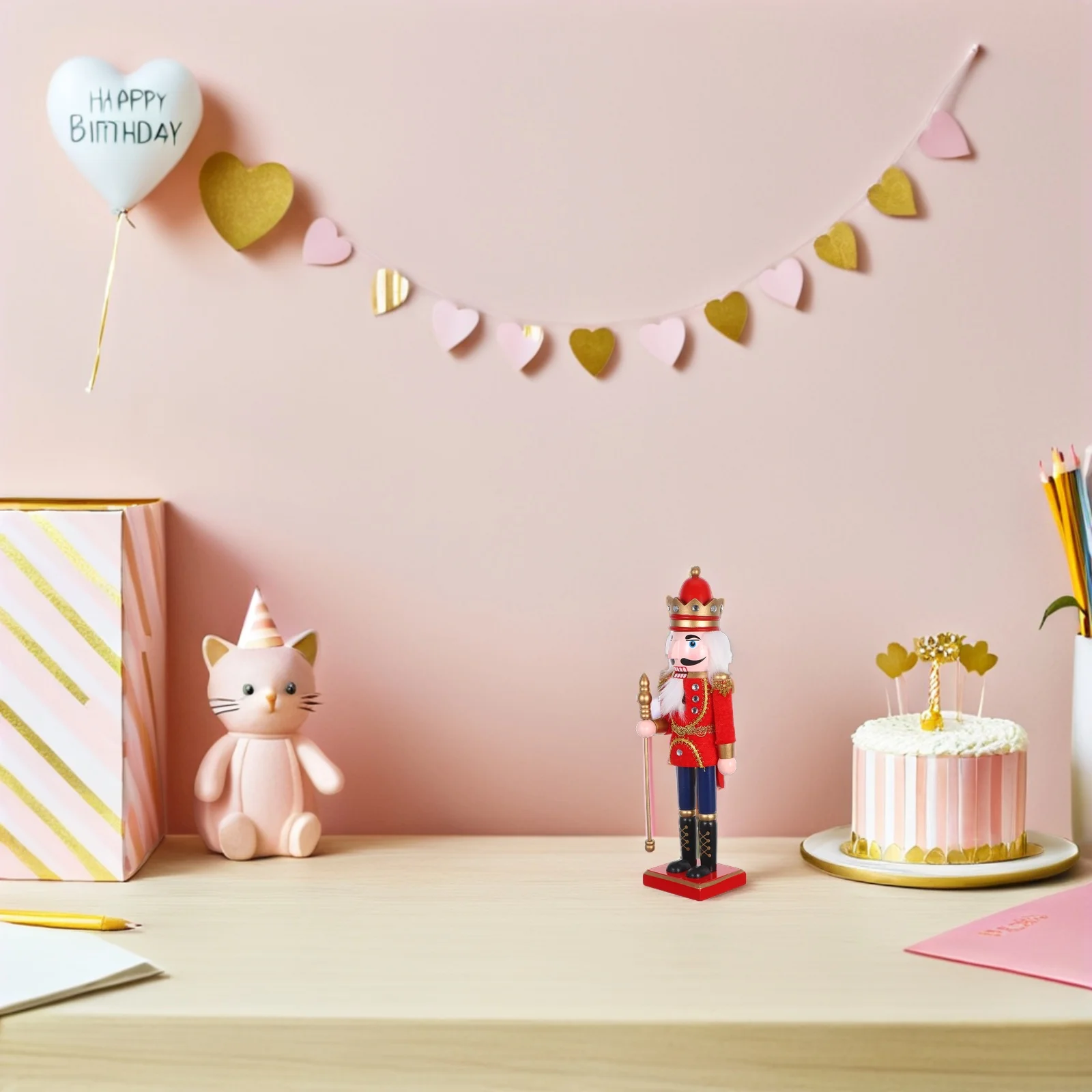 

Festive Wooden Nutcracker Soldier Elegant Christmas Decor Handmade Craftsmanship Rich Vivid Hues Longlasting Holiday Celebration