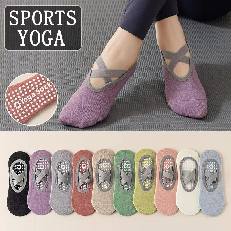 Dreamlikelin 1 Pair Non-Slip Pilates Socks for Beginners Women’s Grip Socks Indoor Yoga Dance & Fitness Summer Low Cut Boat Sock