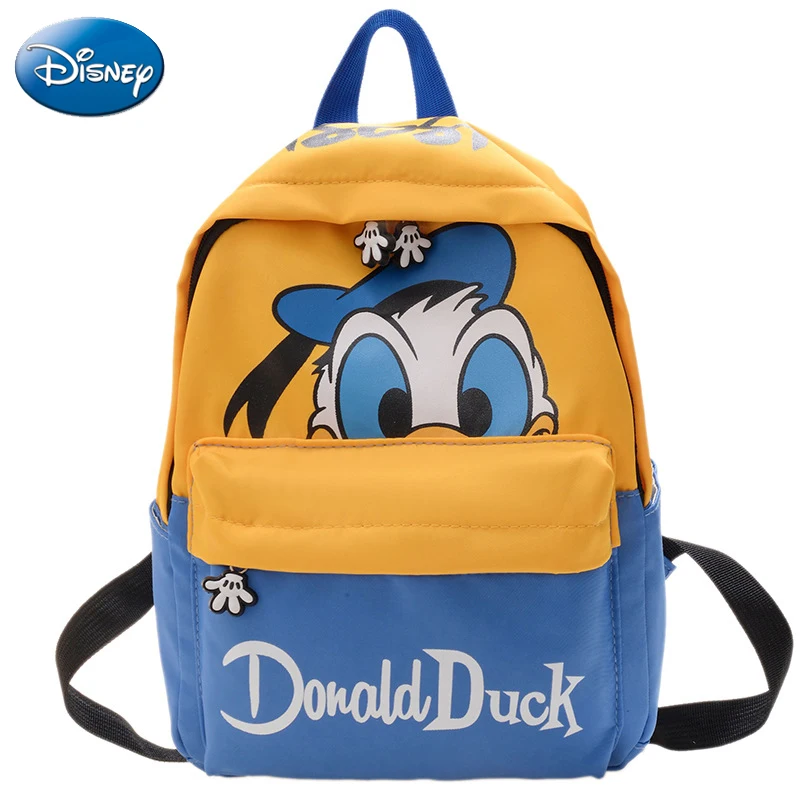 Disney Cute Cartoon Backpack Children Donald Duck Printed Schoolbag Primary Kindergarten Backpack Kids Casual Outdoor Backpack