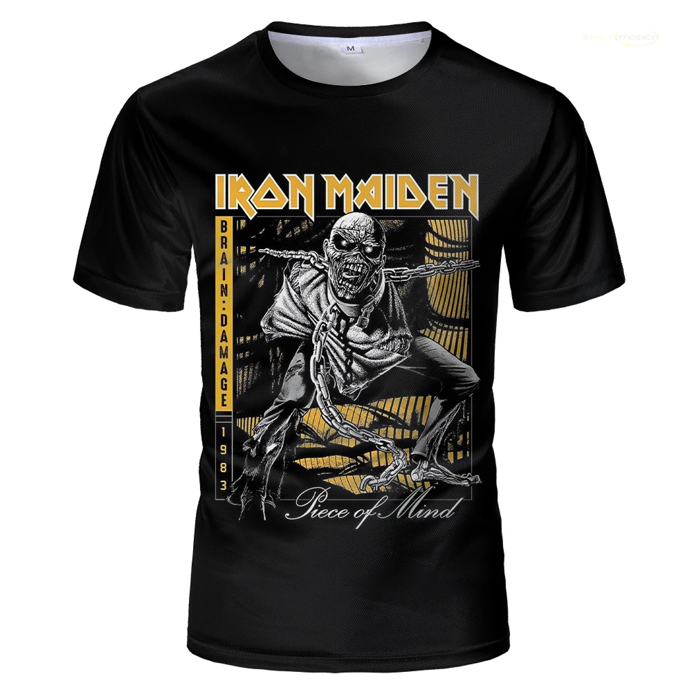 2024 Punk T-shirts For Men And Women Heavy Metal Rock Band Retro Clothing Summer Loose Tee Short Sleeve Oversized Hip Hop Tops image 6