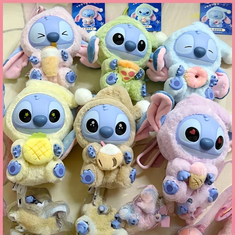 

The new Stitch fashion toy blind box high-quality figurine series: No matter how sleepy you are, you should take a bite of the v