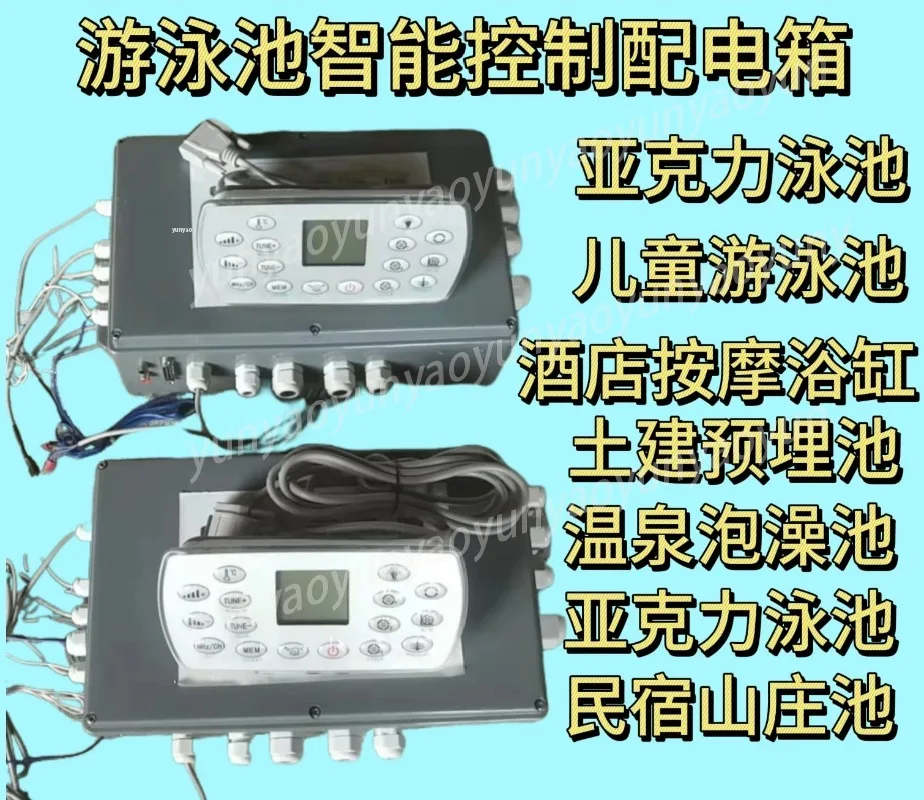 For Pool and Spa Control Panel, Waterproof Controller Box Replacement Part with LCD for Pump & Heater System