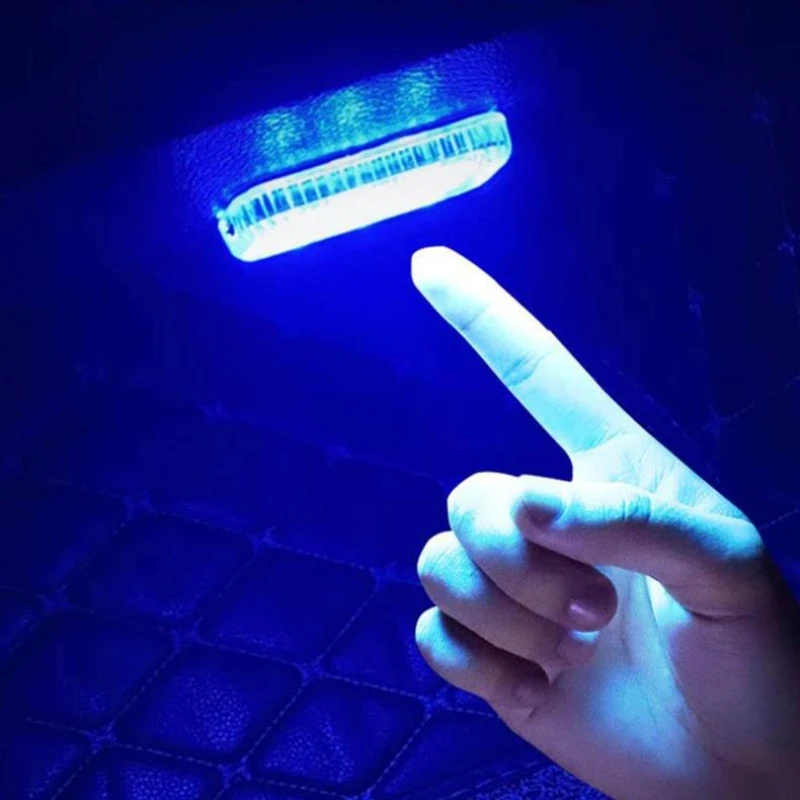 USB Rechargeable LED Small Light, Wireless Sensing, in-car Cordless Ambient Lighting, Touch Lighting, Car Glove Box Light