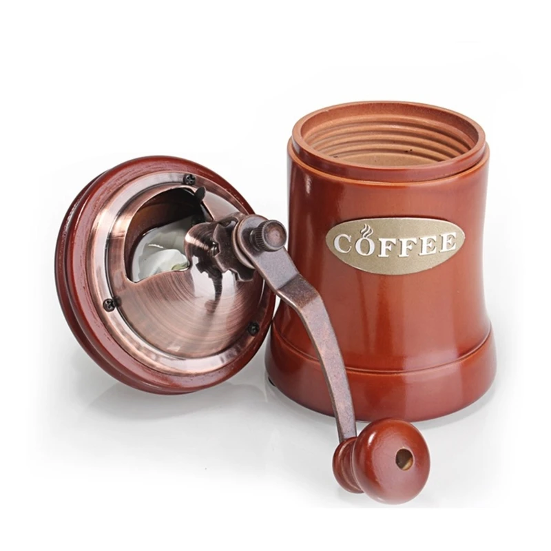 Manual Coffee Grinder Vintage Hand Crank Coffee Mill with Adjustable Gear Setting Ceramic Burr