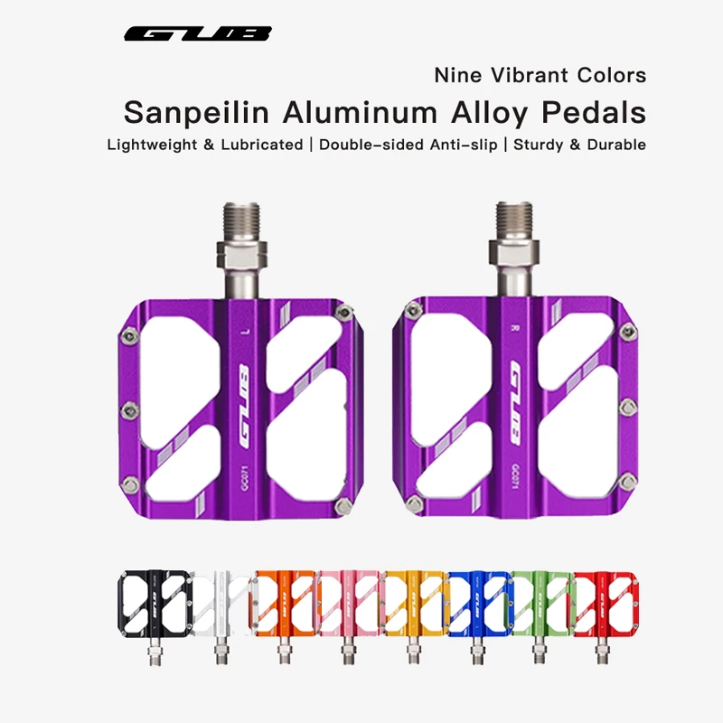 

GUB Ultra-light Aluminum Alloy Bike Pedals 3 Bearings CNC Waterproof Non-slip Bicycle Footrest Pedals MTB Road Cycling Parts