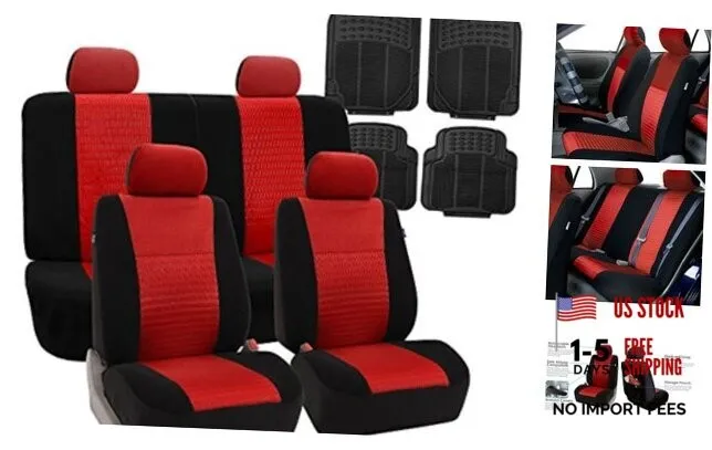 

Комплект: Стильные элегантные 3D-чехлы для автомобильных сидений из сетчатой ткани, совместимые с подушками безопасности, красные.