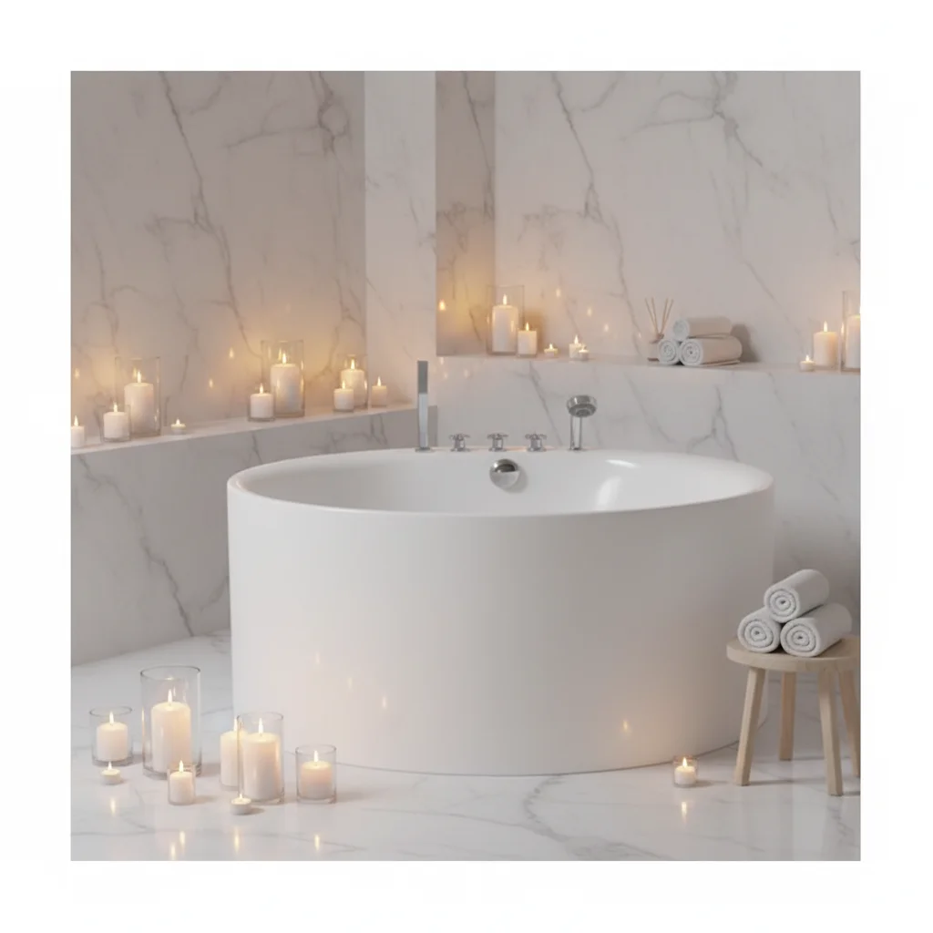 

Warm Hotel Round Modern Soaking Luxury Acrylic Whirlpool Standing Bathtubs Whirlpools Standing Bathtub For Adult