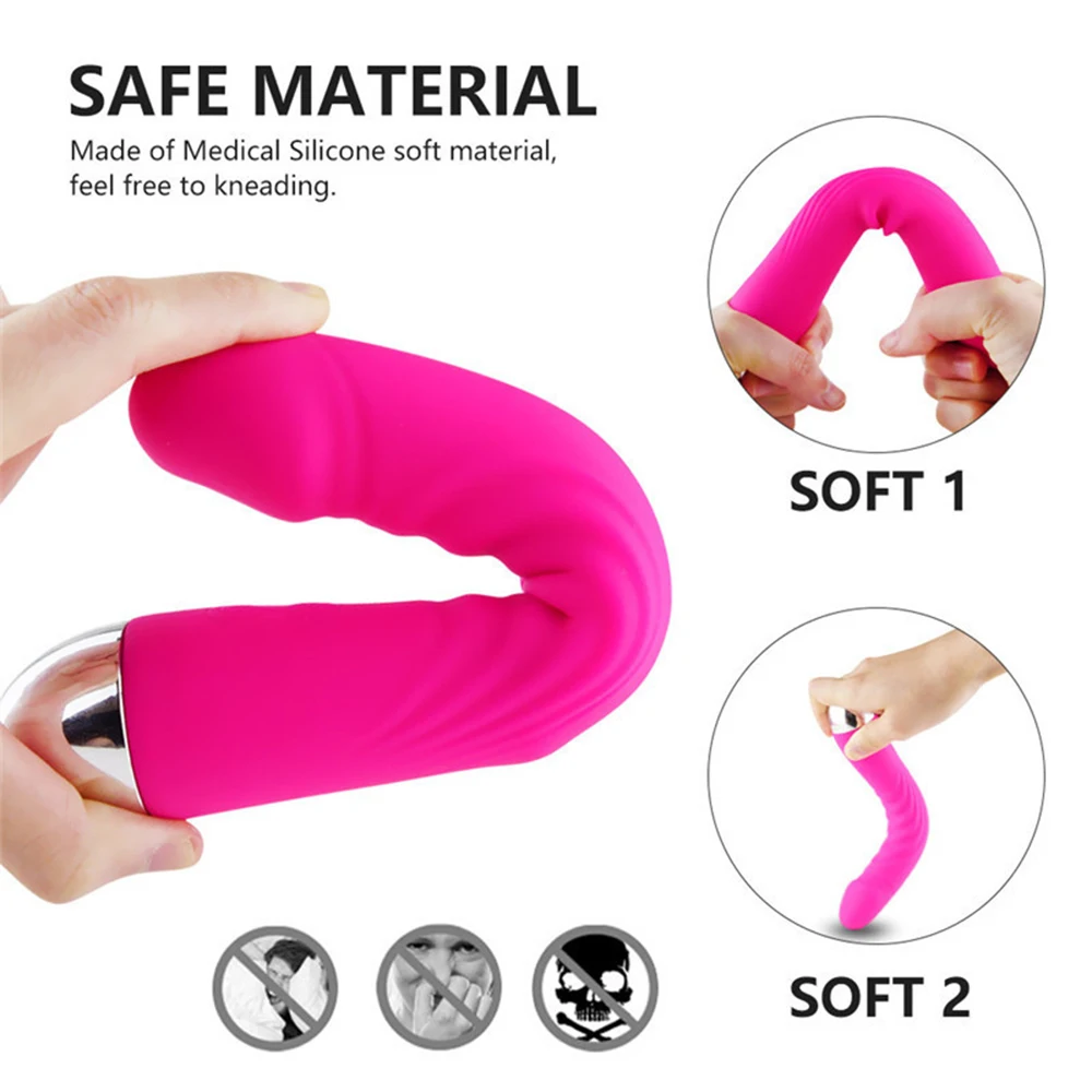 Powerful G-Spot Dildo Vibrator For Women Clitoris Stimulator USB Female Masturbator Goods Soft Silicone Sex Toys For Adults 18