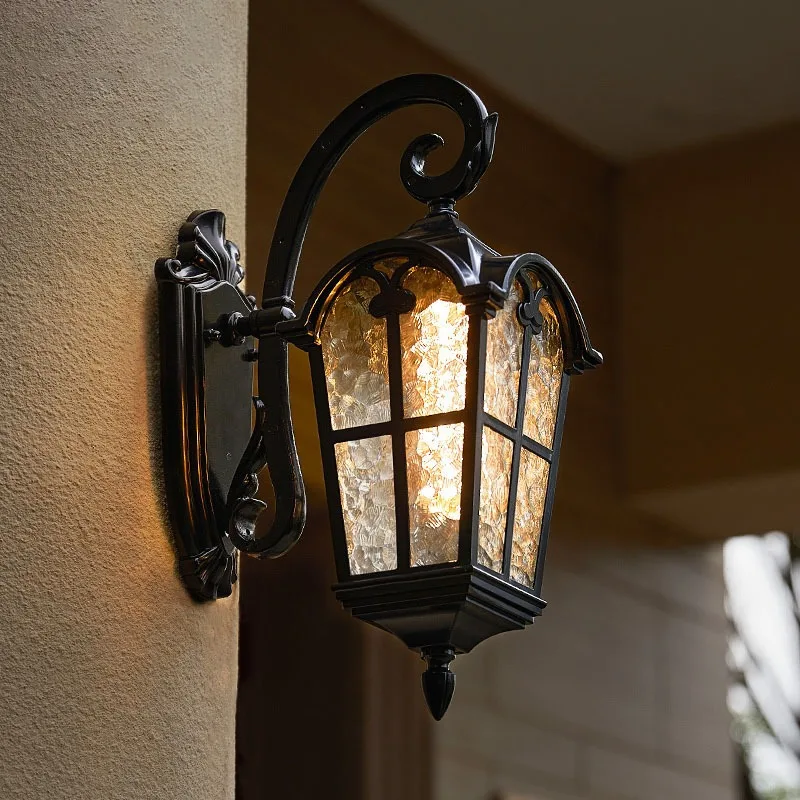 

Outdoor Waterproof European Style Roman Wall Lamps Led E27 Garden Park Community Residential Villa Door Retro Lighting Sconces