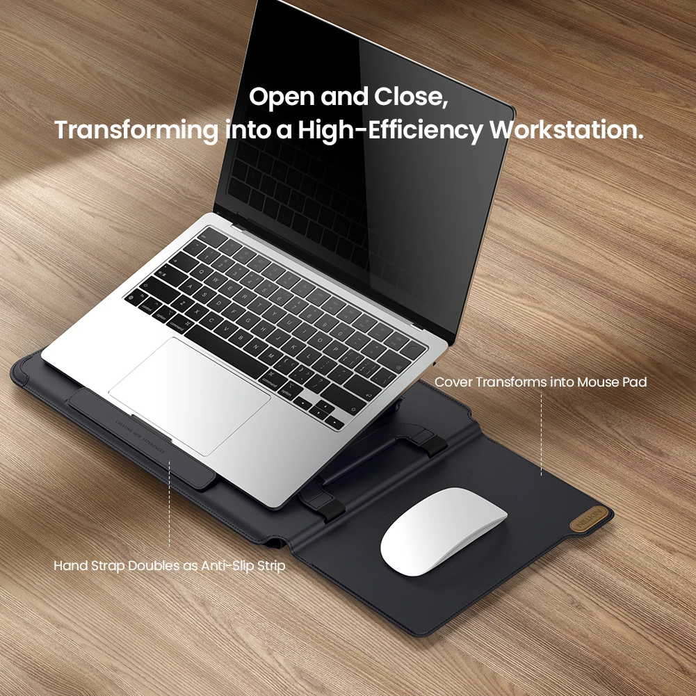 Nillkin Versatile Pro Laptop Sleeve Stand Multi-Function Case Mouse Pad Notebook Business Sleeve Bag for Macbook Pro 16 15 14 13