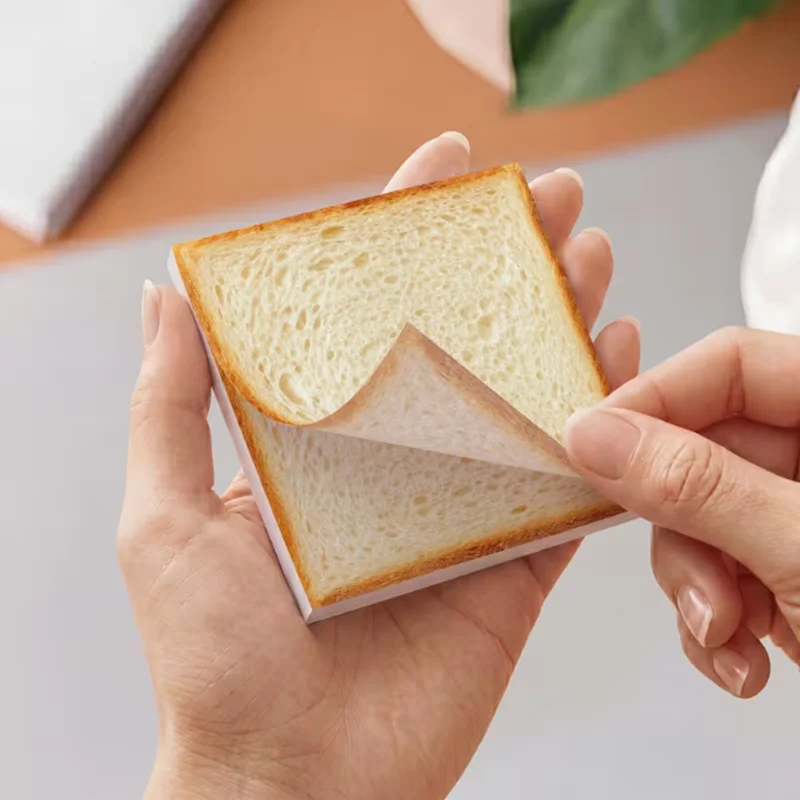 2 Sheets of Sticky Notes for Bread, Self-Adhesive Notes, a Total of 100 Sheets, Suitable for To-Do Lists and Office Supplies