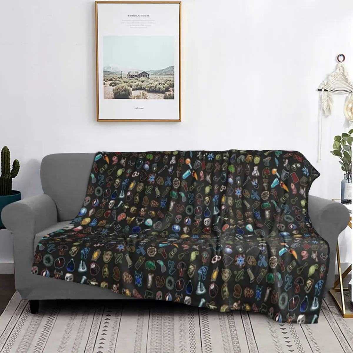 

Risk Of Rain 2 Items Blanket Soft Warm Flannel Throw Blanket Bedspread for Bed Living room Picnic Travel Home Sofa