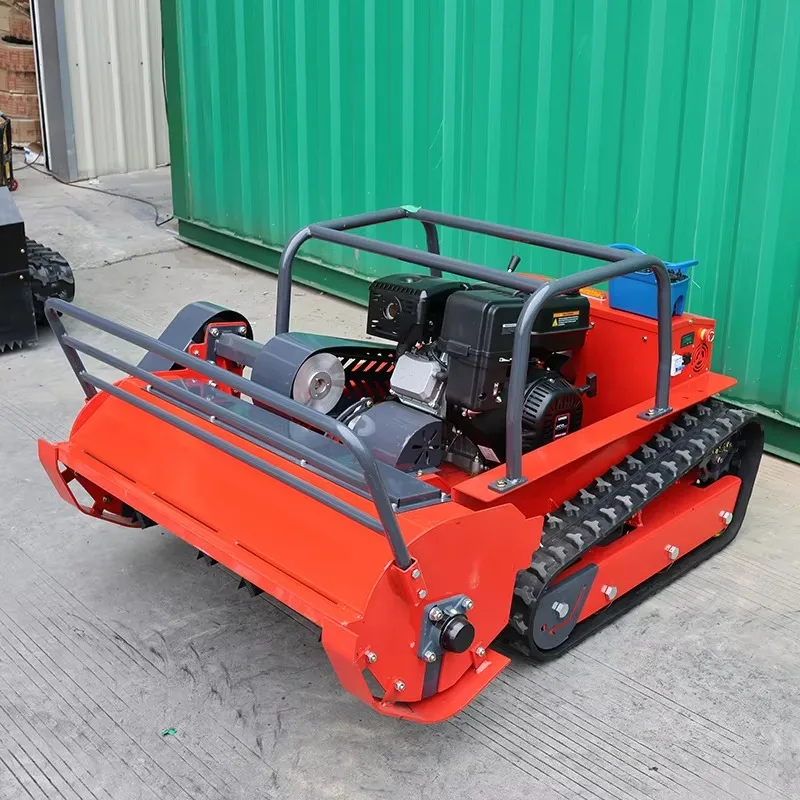 Wholesale Direct 1000mm 4-Stroke Cordless Industrial 18HP Crawler Remote Control Lawn Rotary Blade Mower for High