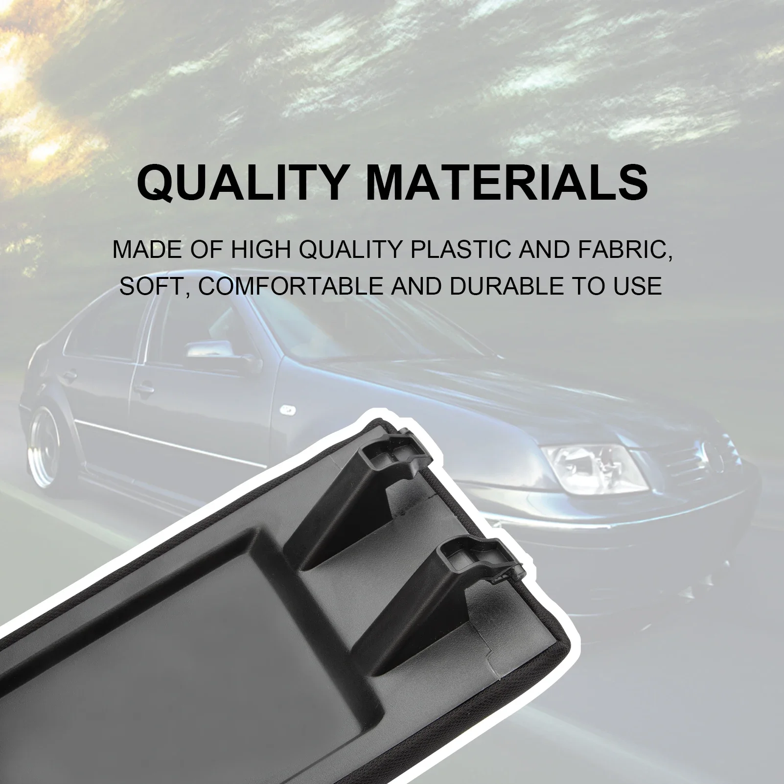 Car Centre Console Armrest Lid Soft Fabric Armrest Cover 18D867173 FOR VW Jetta Golf 4 Mk4 Bora Polo 6R 9N 9N3 3B0867173 view 6
