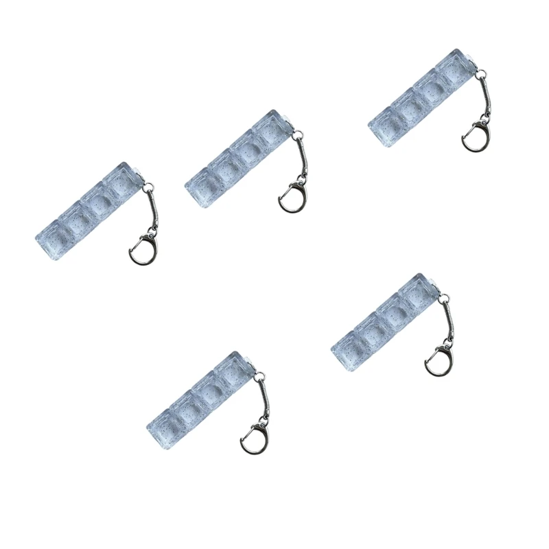 Portable Keyboard Press Holder Keychain for Keyboard Users with Segmented See Through Tester Body and Metal Chain