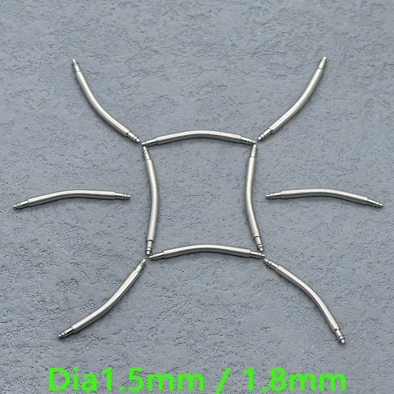 ضياء 1.5 مللي متر/1.8 مللي متر 10/20 قطعة منحني الربيع بار حزام ساعة اليد ربط دبابيس صالح ل Width16mm-24mm الفولاذ المقاوم للصدأ حزام ساعة اليد الروابط أجزاء #6