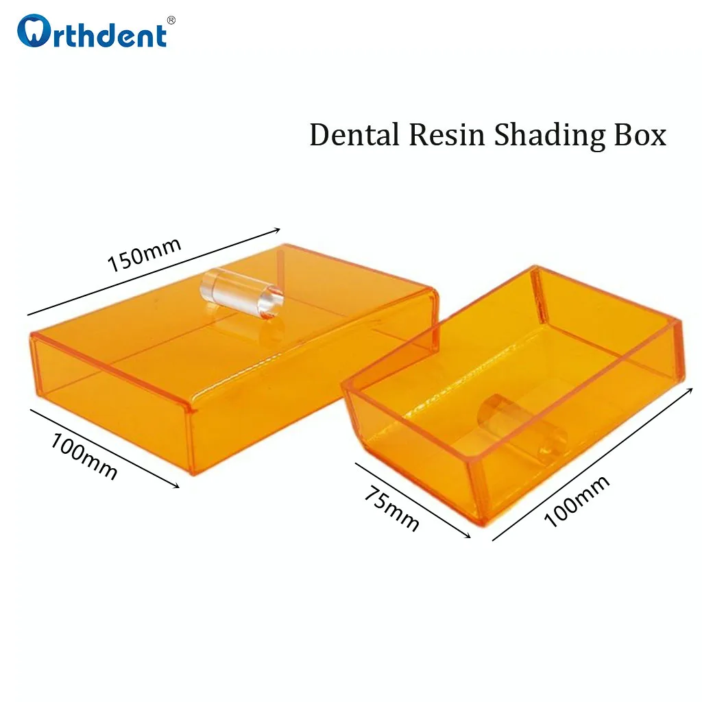 Dental Resin Shading Box Plastic Oral Light-Proof Dentist Material Storage Case Aesthetic Protective Cover Dentistry Accessories