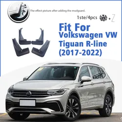 Guardabarros delantero y trasero para coche, accesorio de protección contra salpicaduras para Volkswagen VW Tiguan R line 2017-2022