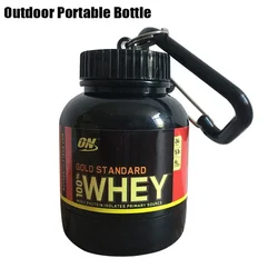 Mini Portable Protein Powder Bottles with Keychain Health Funnel Medicine Bottle Small Water Cup Outdoor Sport Storage