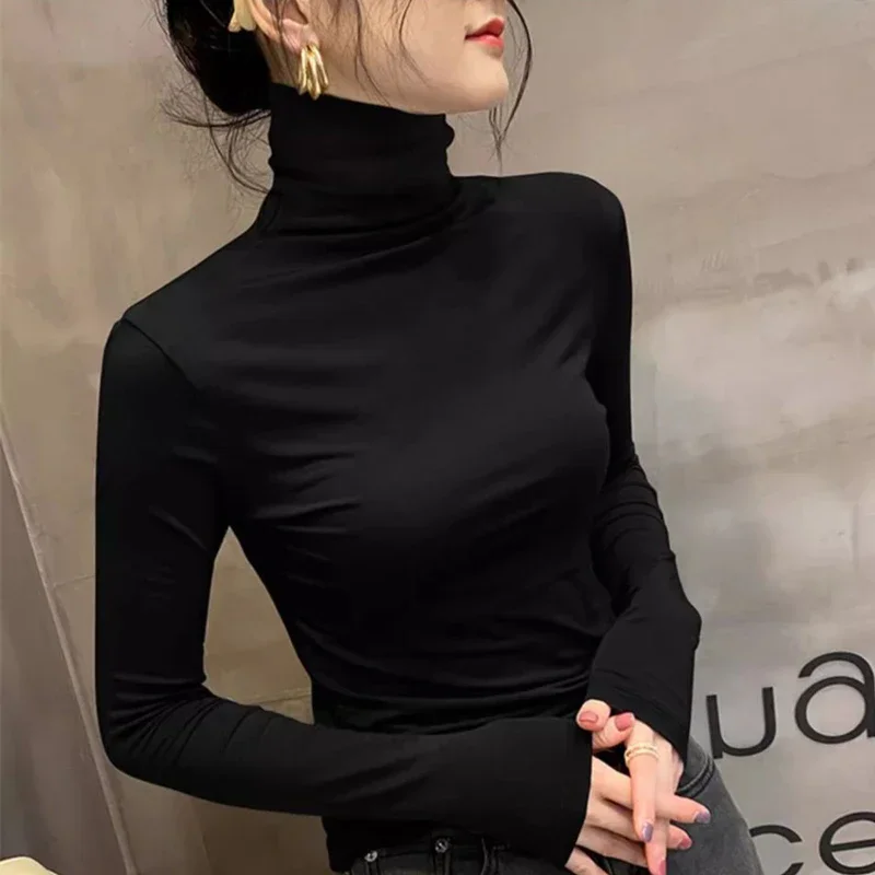 Women's Winter Warm Hooded Cotton Coats Bottom Shirts Wide Leg Pants 1 or 3 Piece Set Lady Black Jackets Tops Trousers Outfits