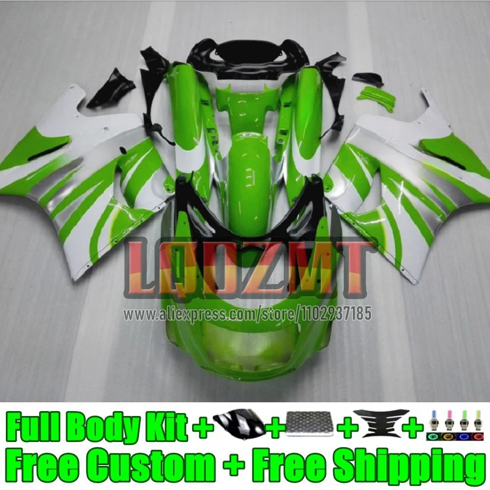 Frame For KAWASAKI NINJA ZX-11R ZX 11R ZX11 ZX-11 R 55No.7 green white ZZR1100 ZX11R 1990 1991 1992 ZZR 1100 90 91 92 Fairing