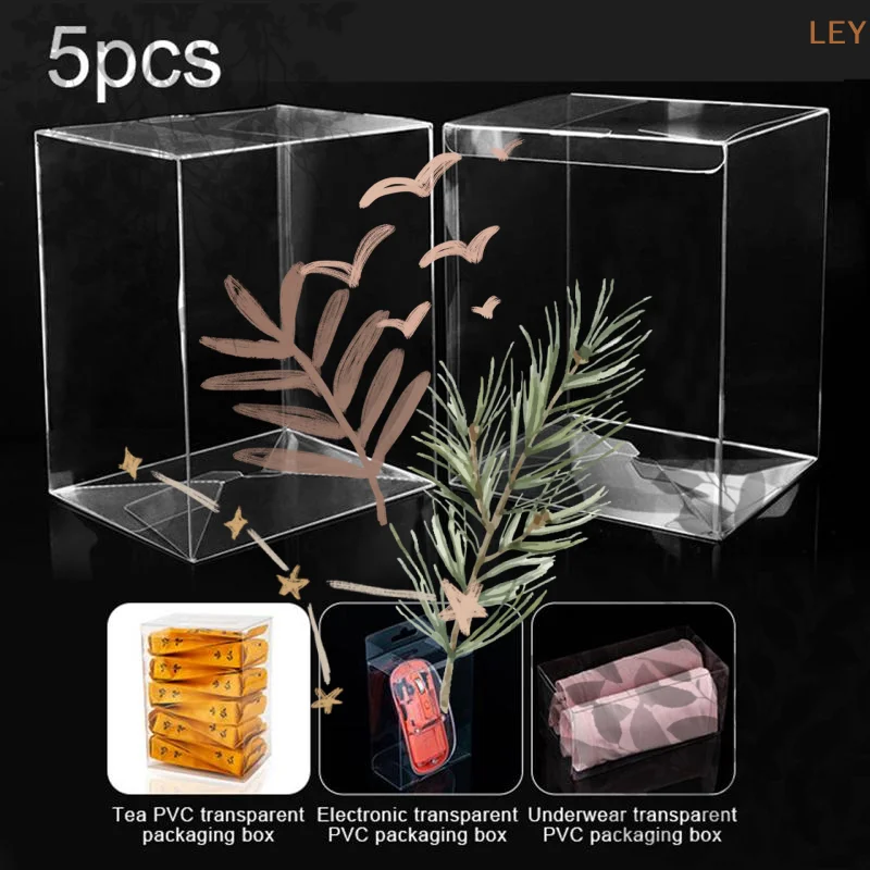 Clear Display Case Compatible With 4 Inch Vinyl Figures: 5Pcs 118x92x162mm Heavy Duty Protective Locking Tab