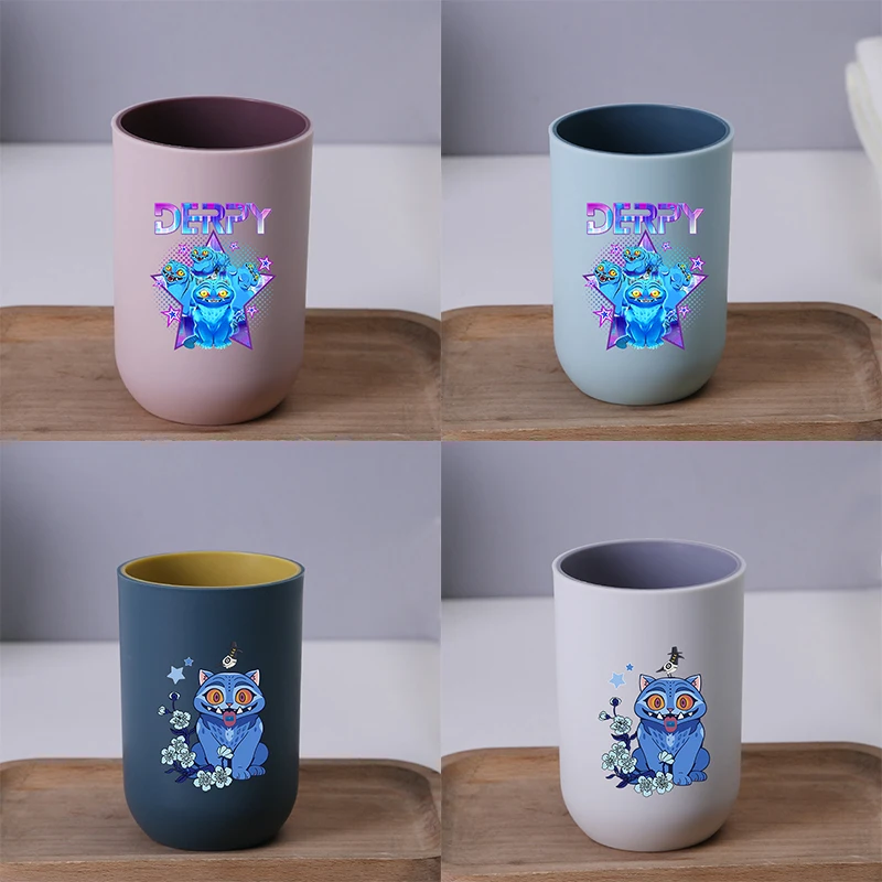 

KPop Охотники на демонов Руми Пара Домашний свет Роскошная чашка для полоскания рта Аниме Персонаж Студенческое общежитие Толстая пластиковая чашка для моющей щетки