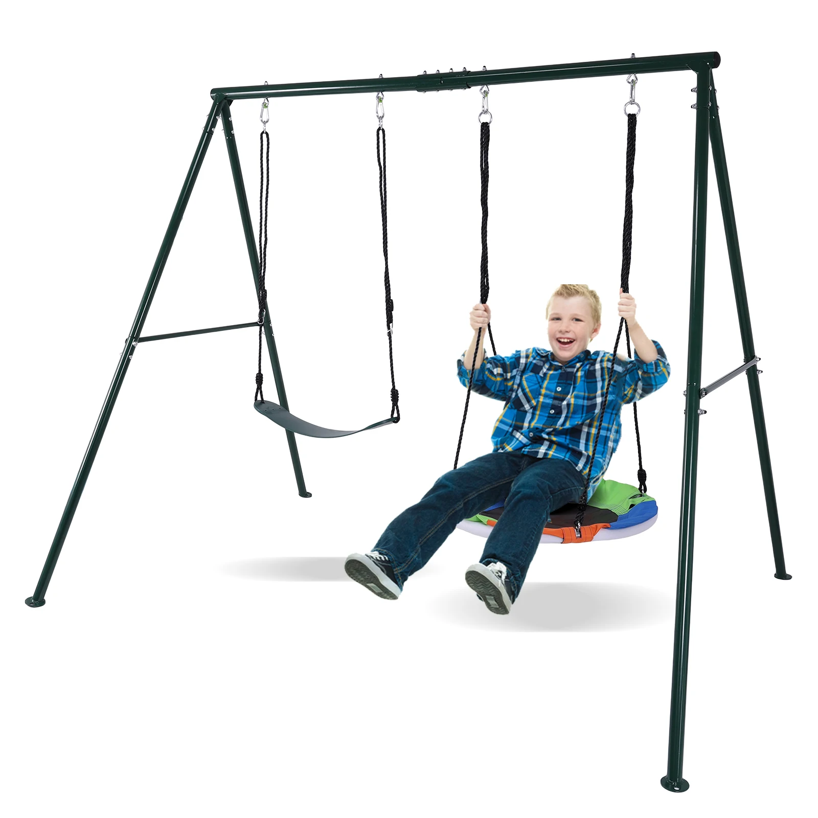 Heavy Duty Playground Frame Rust Proof Triangular Frame Hammock Rack Multi-Purpose for Universal Swing Soft Board Swing