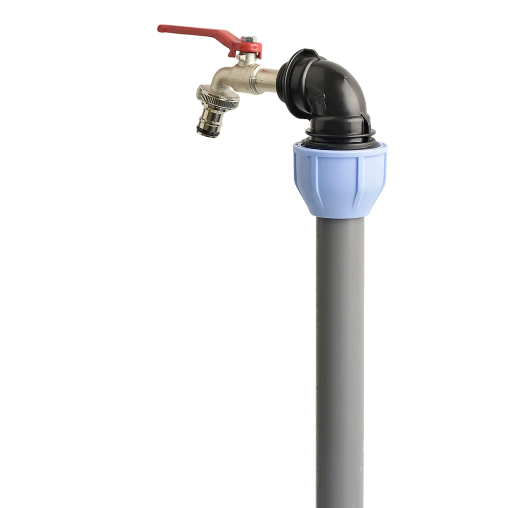 Elbow 20/25/32mm PE PVC Water Pipe Valve Quick Connector with Alloy Faucet Hot Melt-Free  Fittings, Repair Joint Connector Set