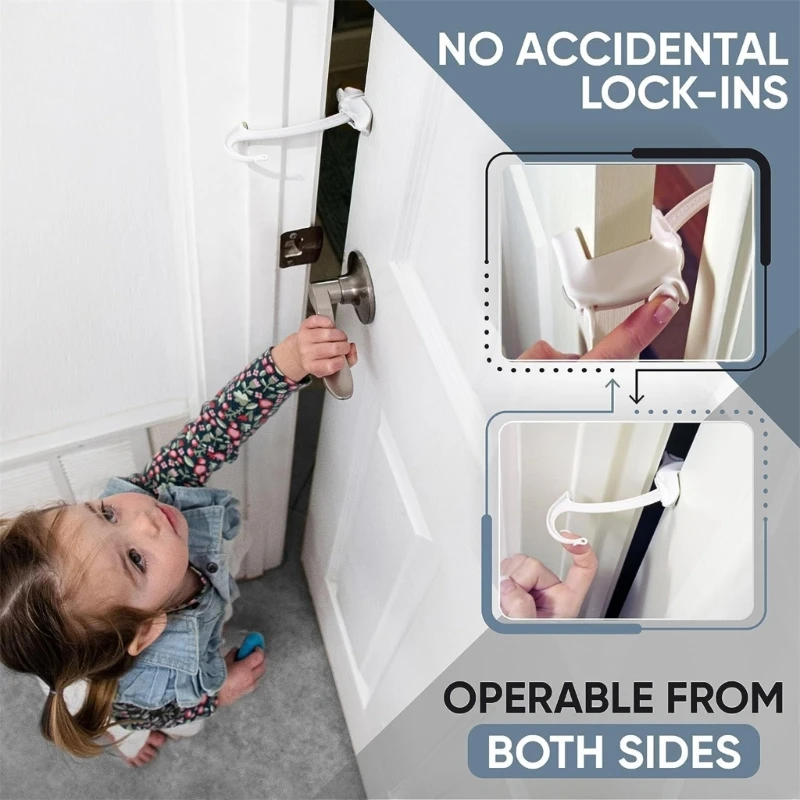 M6CF Child Safety Door Finger Pinch Protector Baby Door Stopper Adjustable Door Lever Handle for Pets Great Door Lock for Dog