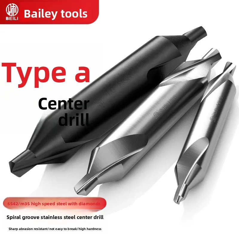 

Center Drill Full Grinding Spiral Groove Stainless Steel Centering Drill Type A Center Drill Bit