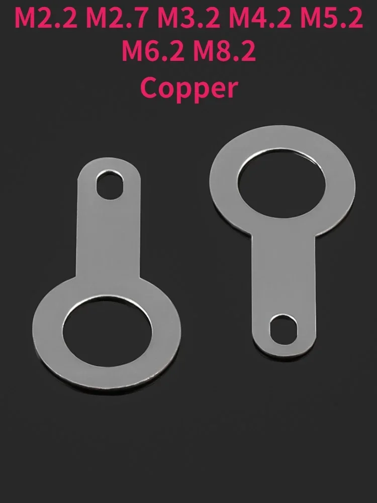 

M2.2 M2.7 M3.2 M4.2 M5.2 M6.2 M8.2 Single Head Soldering Lug Copper Washer Copper Soldering Lug