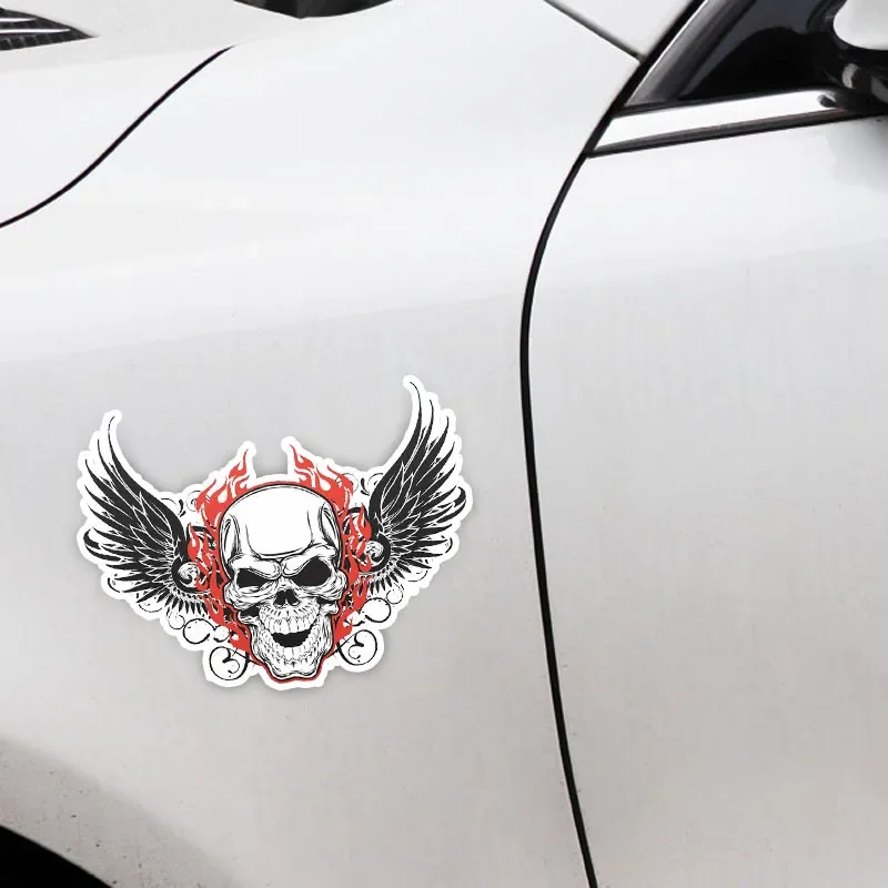 Creative Car Sticker Skull Wing Sticker Motorcycle Helmet Car Bumper Rear Window Body Decoration Waterproof sunscreen Decal