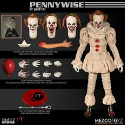 Original Mezco ONE:12 Pennywise Anime Action Collection Figures Model Toys Gifts for Kids