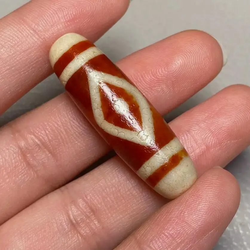 

Himalaya Ancient Tibetan DZI Beads Old Agate Vajra 1 Eye Totem Amulet Pendant