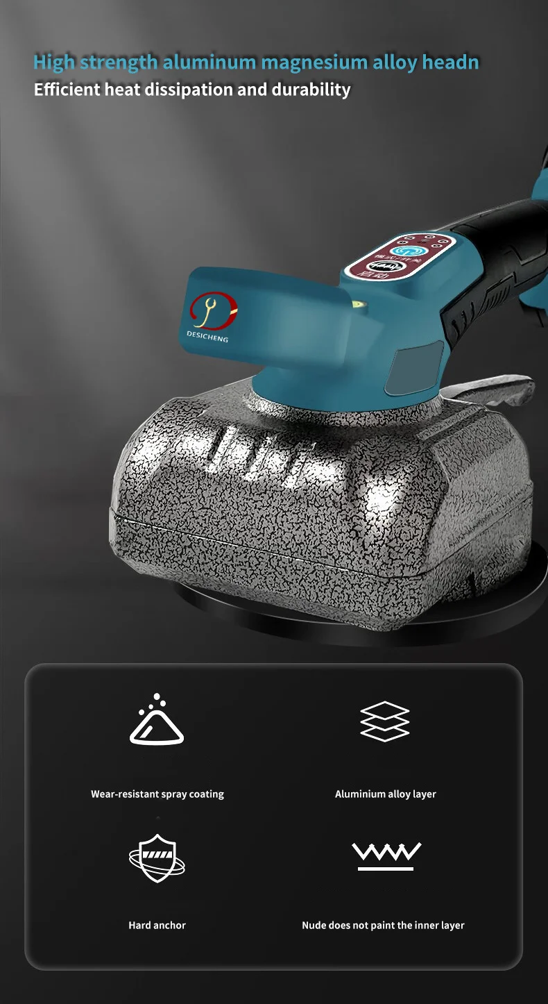 Professional 21v Lithium Battery Powered Cordless Tile Laying Machine With Adjustable Vibration For Floor And Wall Tiles